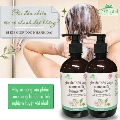 Dầu gội thảo dược Queen Orchid Hương bưởi 500ml